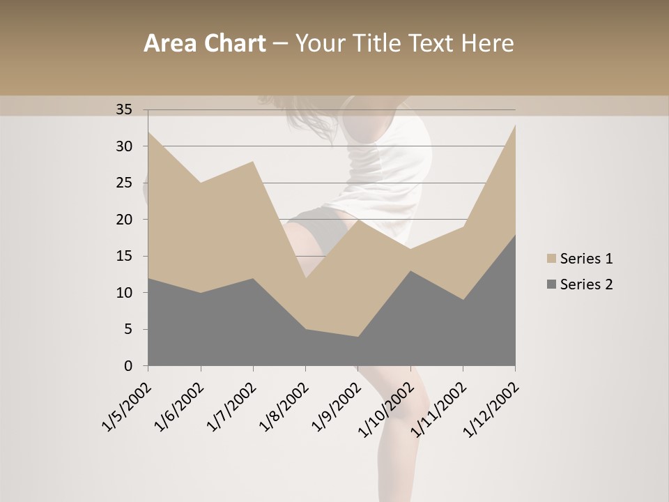 Dance Jump Female PowerPoint Template