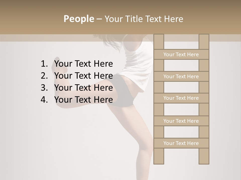 Dance Jump Female PowerPoint Template