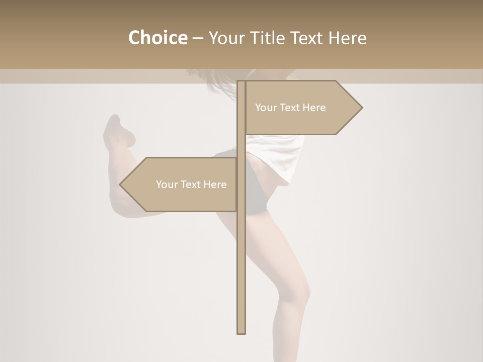 Dance Jump Female PowerPoint Template