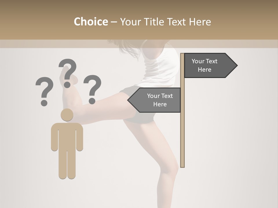 Dance Jump Female PowerPoint Template