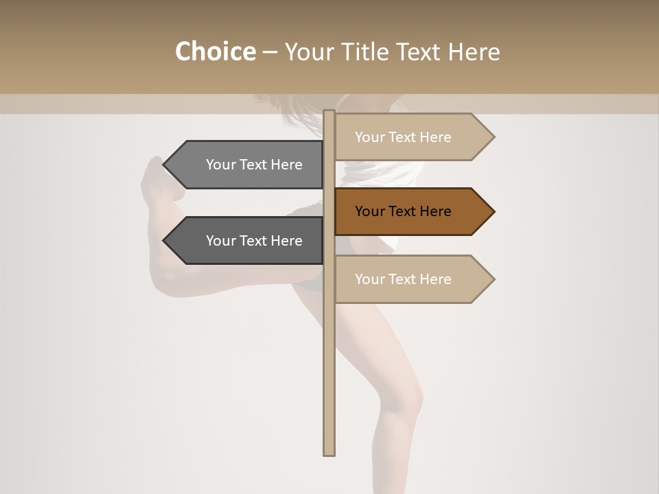 Dance Jump Female PowerPoint Template