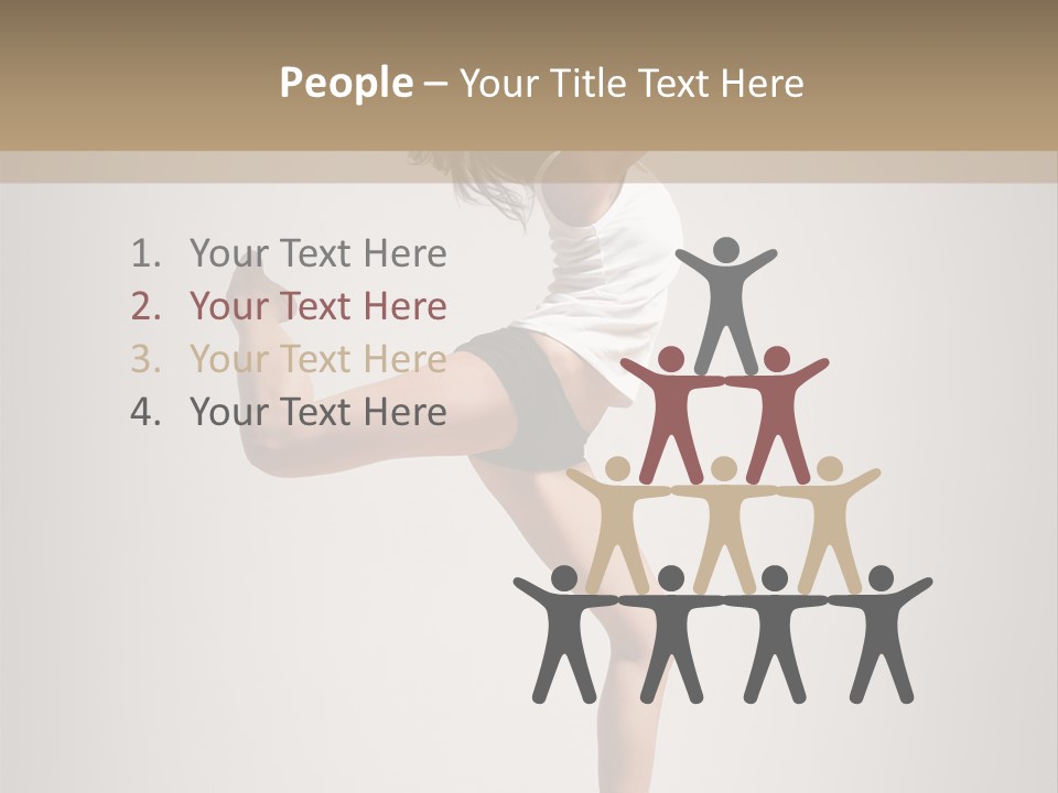 Dance Jump Female PowerPoint Template