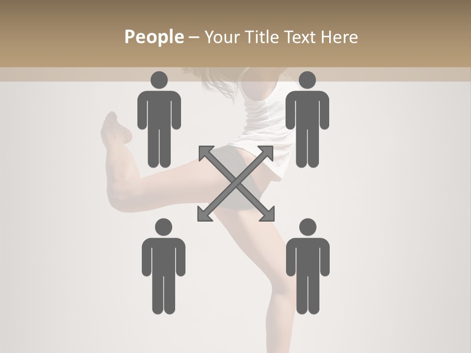 Dance Jump Female PowerPoint Template