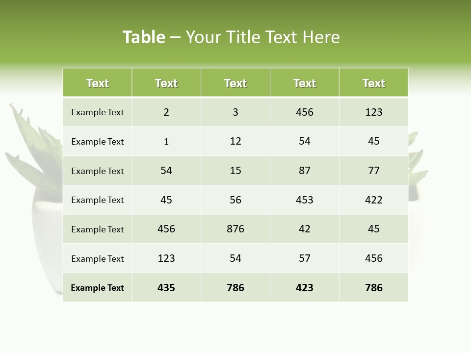Green Family Growth PowerPoint Template