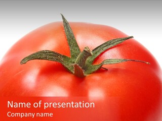 Healthy Leaf Red PowerPoint Template