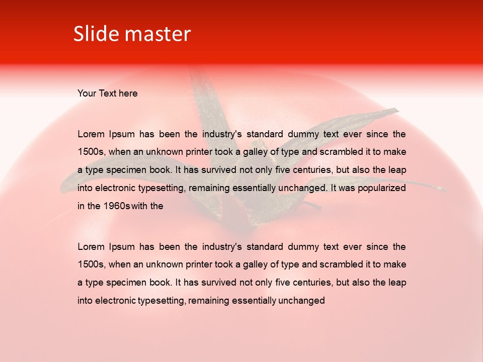 Healthy Leaf Red PowerPoint Template