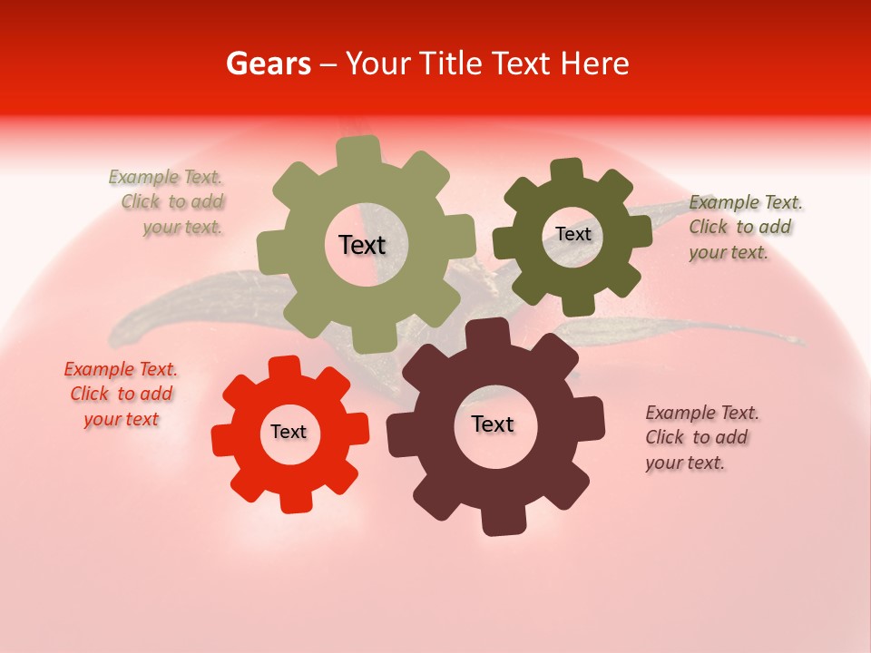 Healthy Leaf Red PowerPoint Template