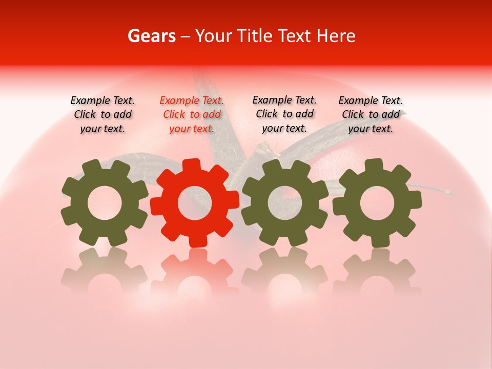 Healthy Leaf Red PowerPoint Template