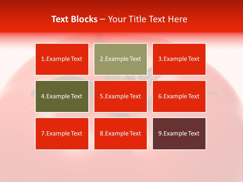 Healthy Leaf Red PowerPoint Template