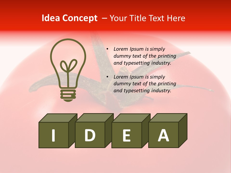 Healthy Leaf Red PowerPoint Template