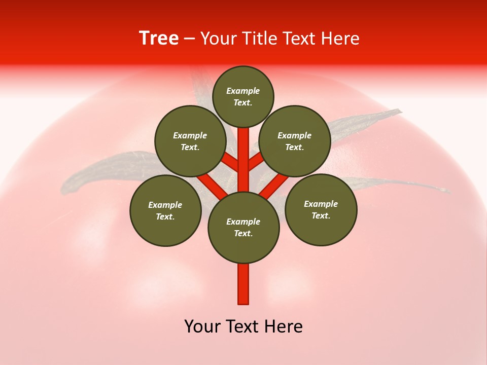 Healthy Leaf Red PowerPoint Template