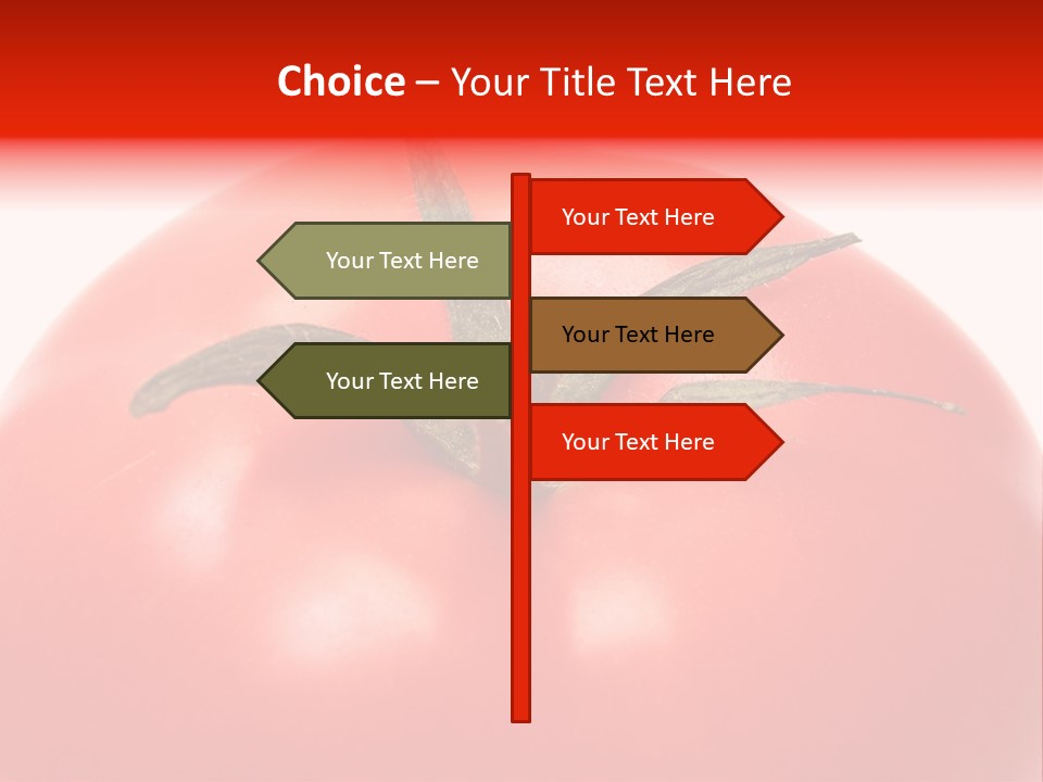 Healthy Leaf Red PowerPoint Template