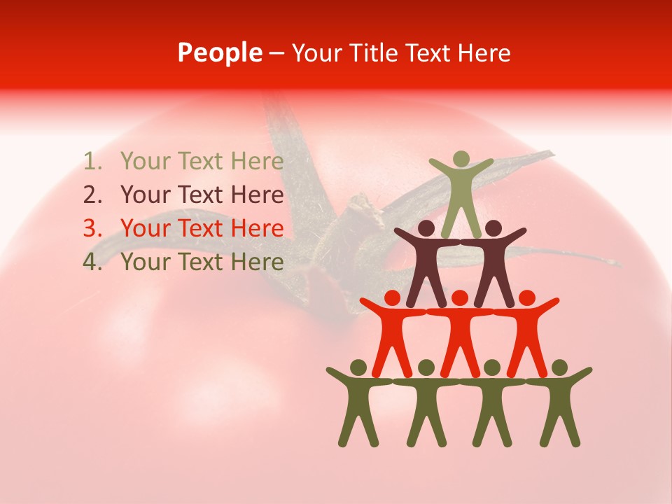 Healthy Leaf Red PowerPoint Template