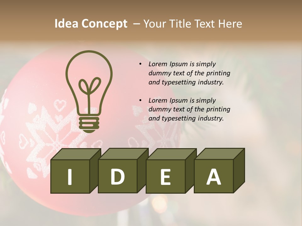 Gift Table Present PowerPoint Template