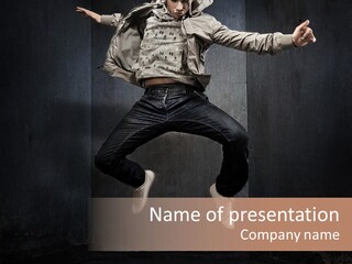 Man Acrobat Exercise PowerPoint Template