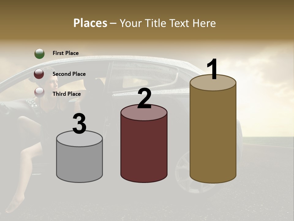 Sunset Open Person PowerPoint Template