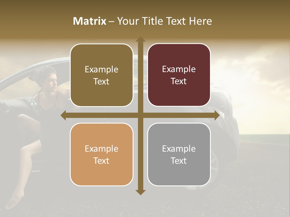 Sunset Open Person PowerPoint Template