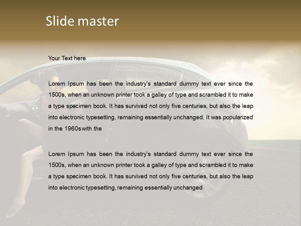 Sunset Open Person PowerPoint Template