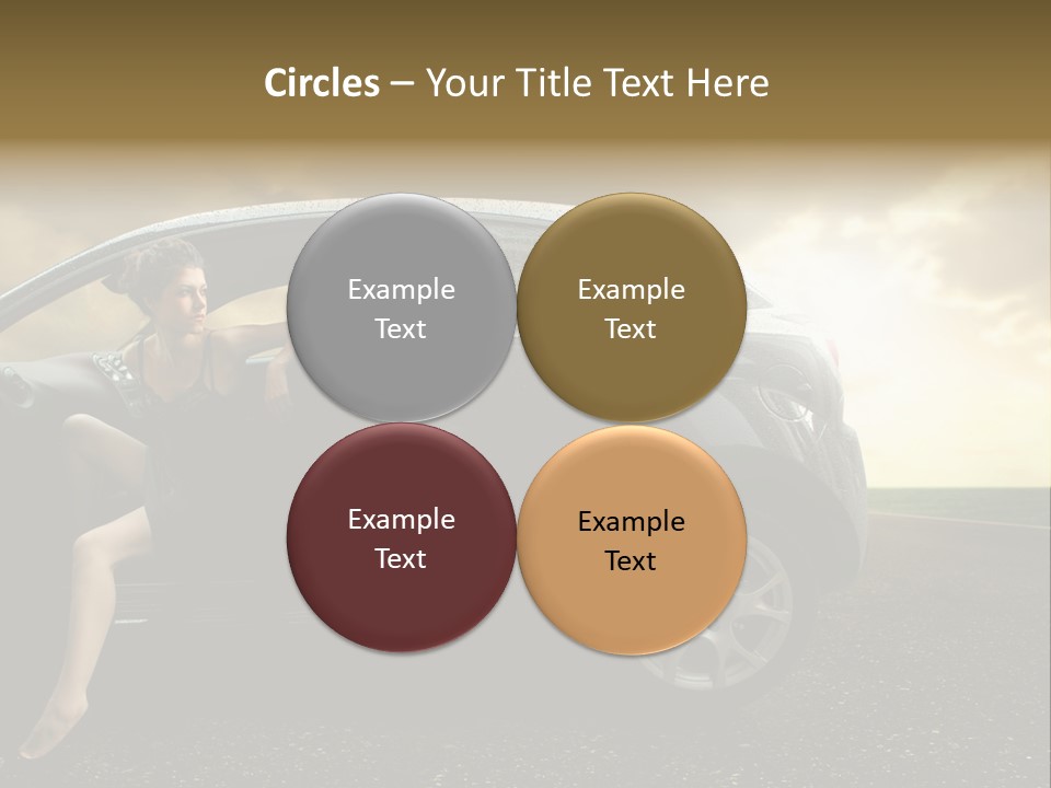 Sunset Open Person PowerPoint Template