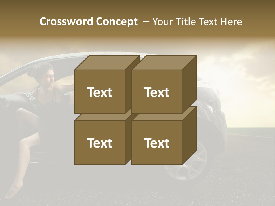 Sunset Open Person PowerPoint Template
