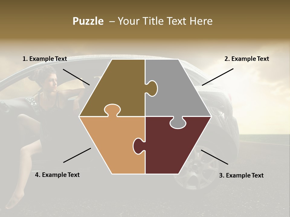 Sunset Open Person PowerPoint Template