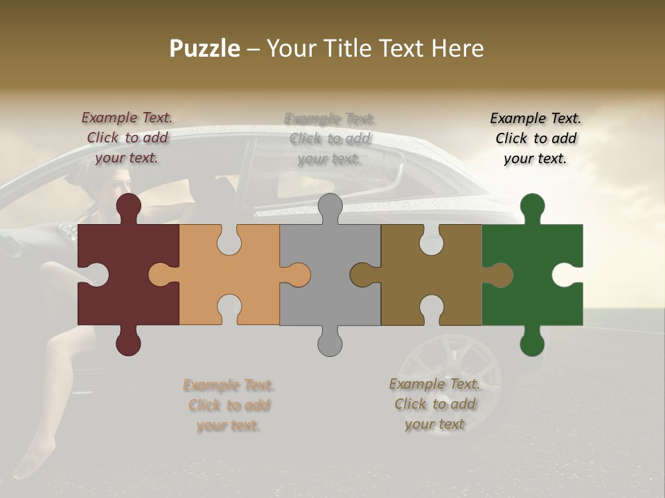 Sunset Open Person PowerPoint Template