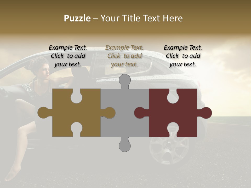 Sunset Open Person PowerPoint Template