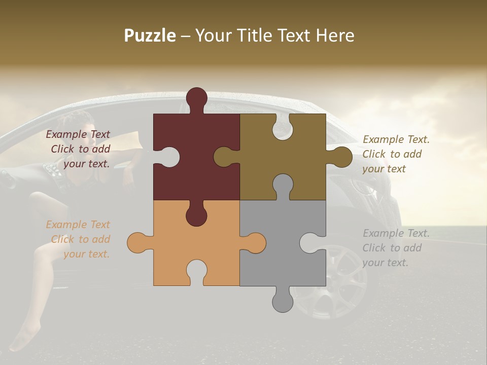 Sunset Open Person PowerPoint Template