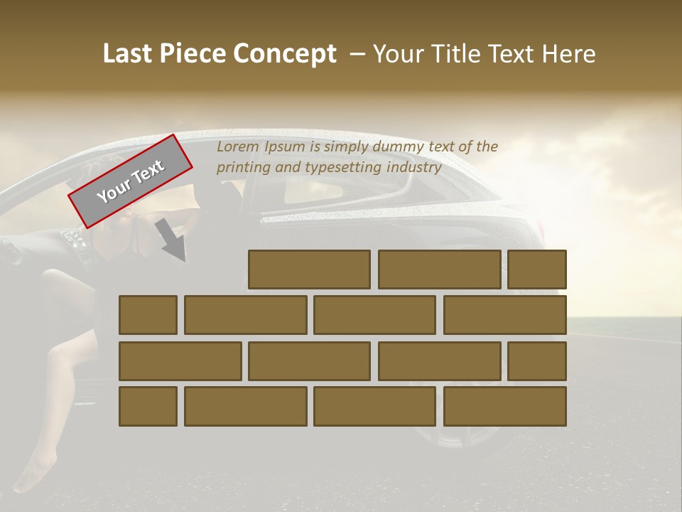 Sunset Open Person PowerPoint Template