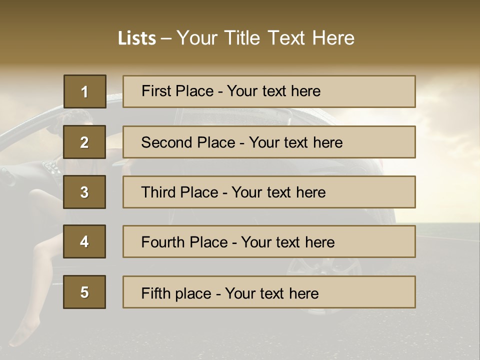 Sunset Open Person PowerPoint Template