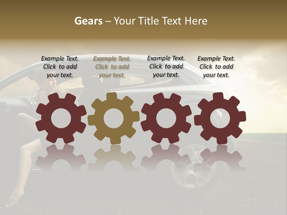 Sunset Open Person PowerPoint Template