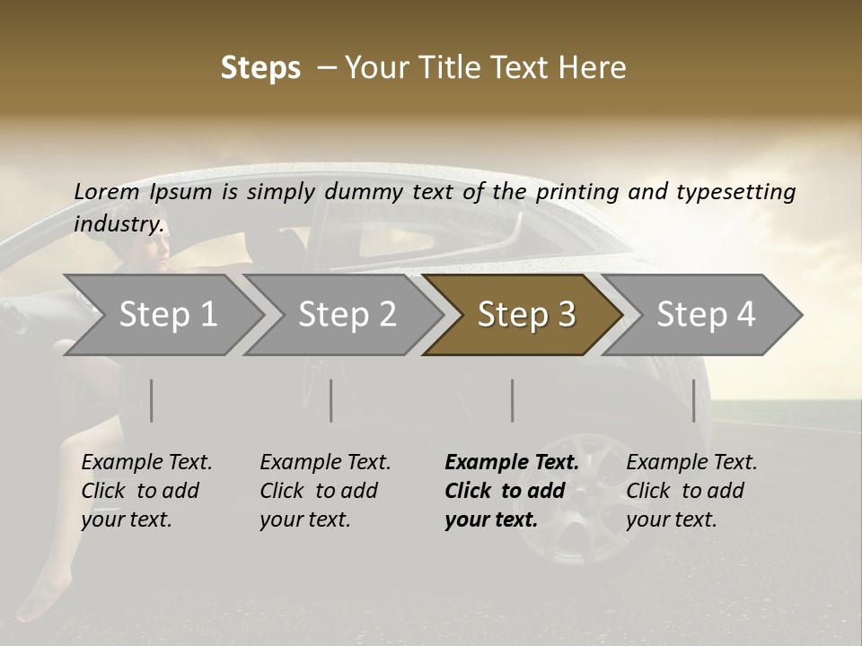 Sunset Open Person PowerPoint Template