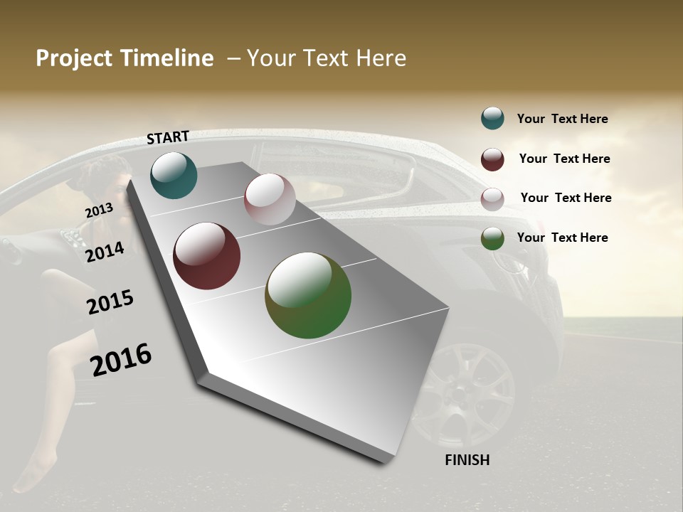 Sunset Open Person PowerPoint Template