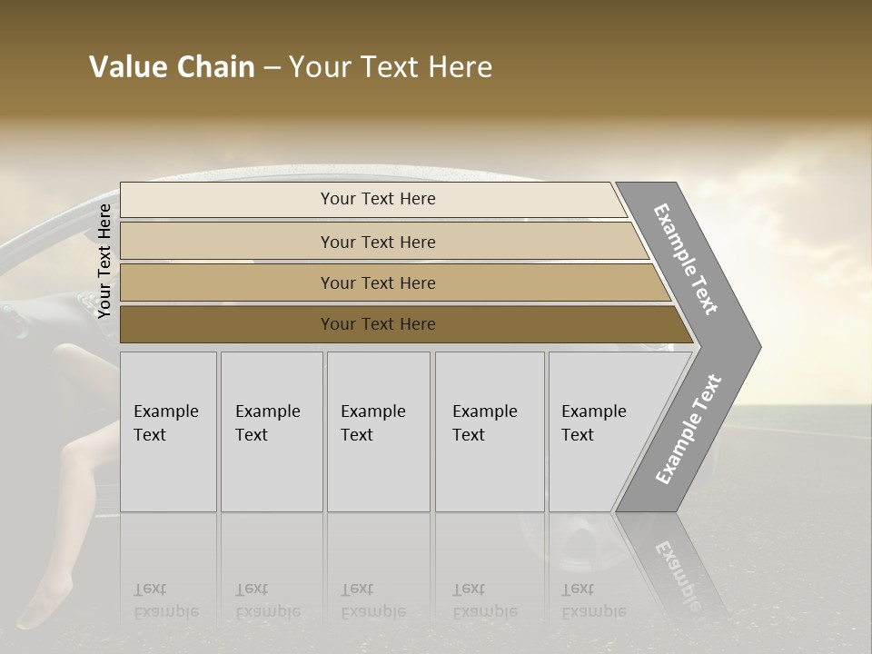 Sunset Open Person PowerPoint Template