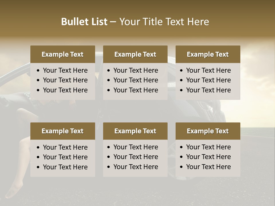 Sunset Open Person PowerPoint Template