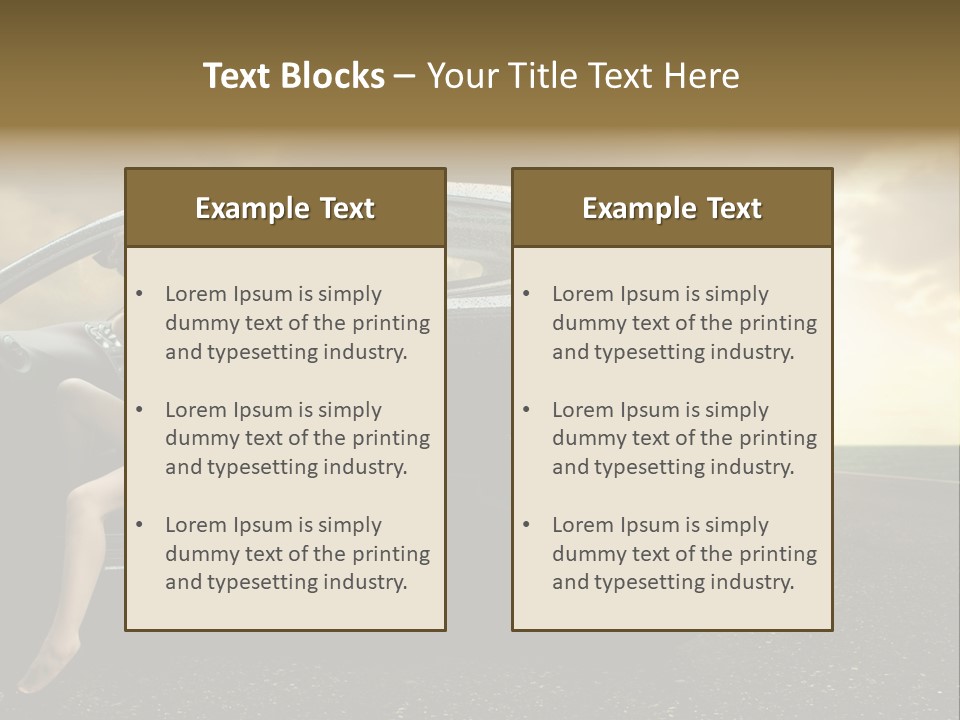 Sunset Open Person PowerPoint Template