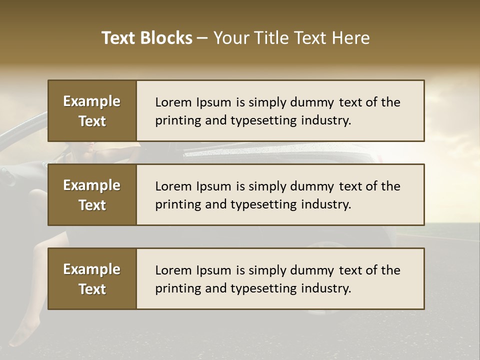 Sunset Open Person PowerPoint Template