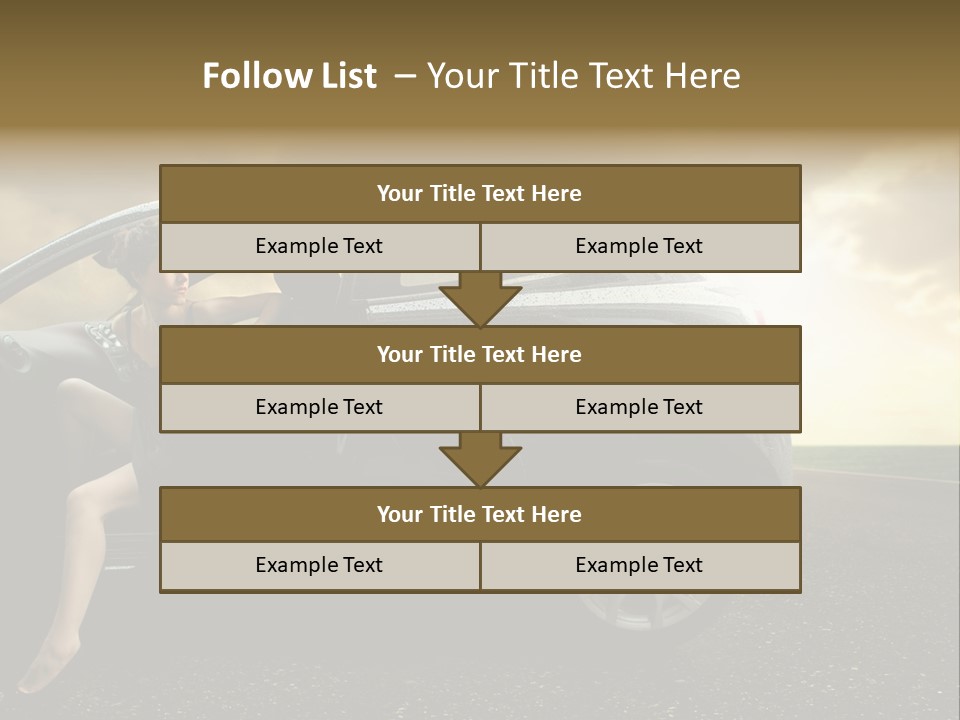 Sunset Open Person PowerPoint Template