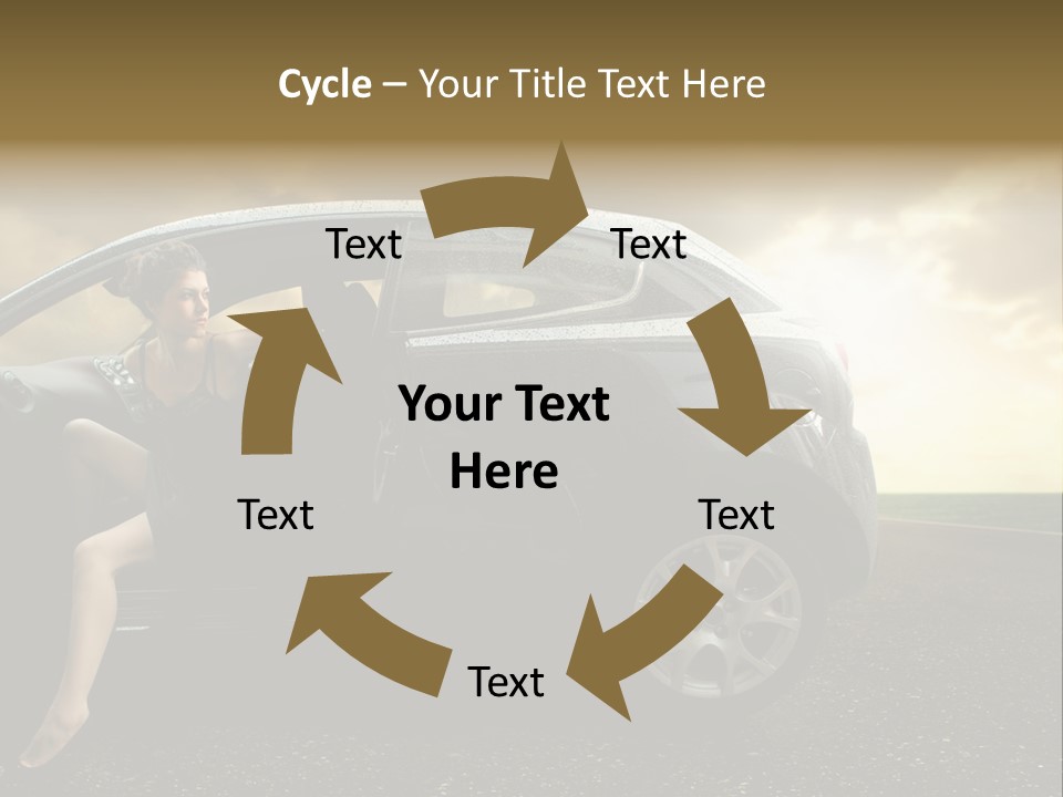 Sunset Open Person PowerPoint Template