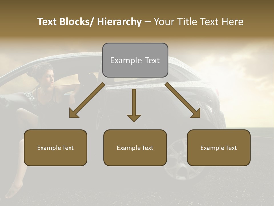 Sunset Open Person PowerPoint Template