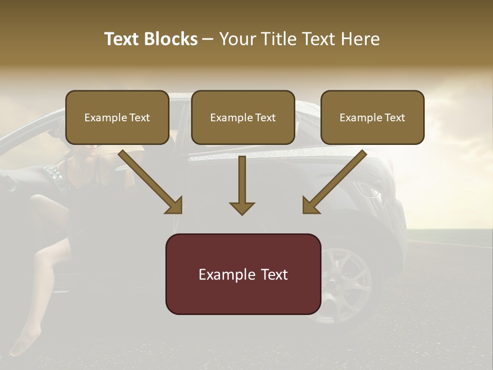 Sunset Open Person PowerPoint Template