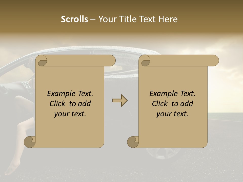 Sunset Open Person PowerPoint Template