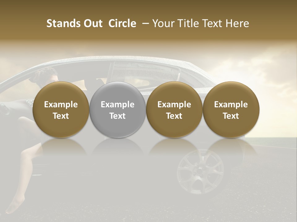 Sunset Open Person PowerPoint Template