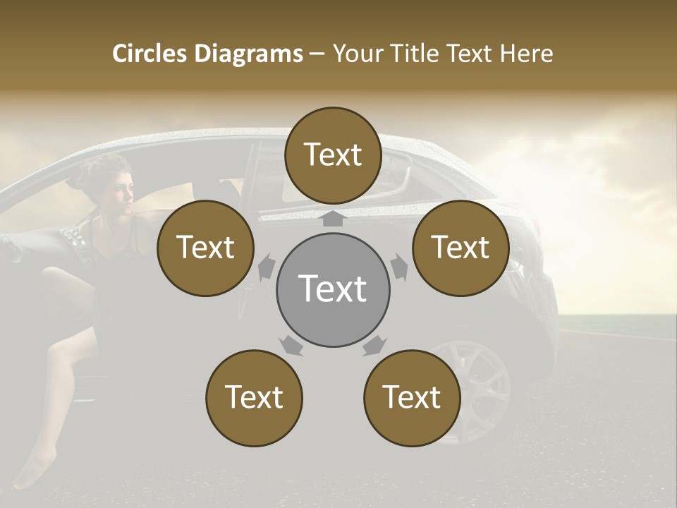 Sunset Open Person PowerPoint Template