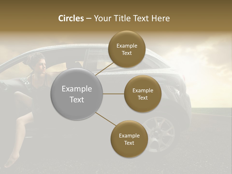 Sunset Open Person PowerPoint Template