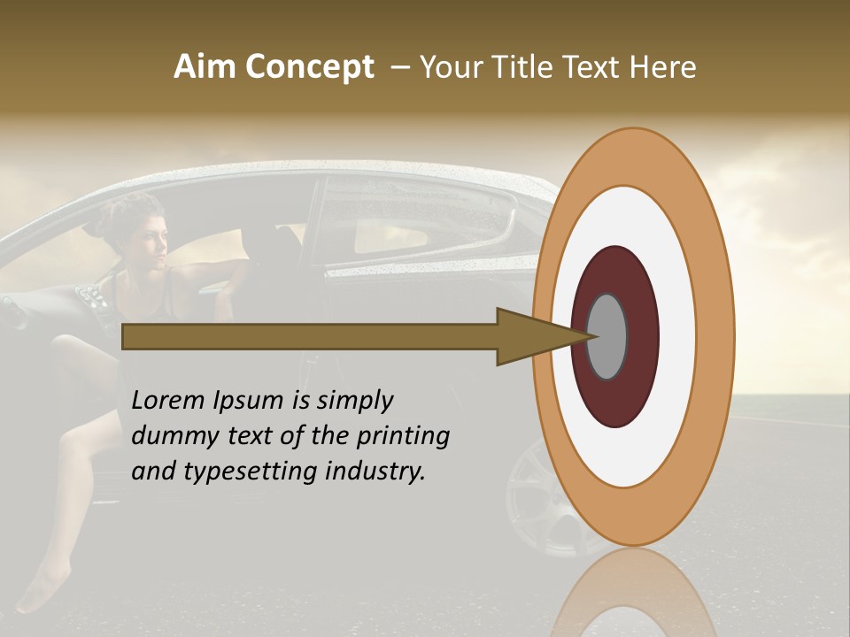 Sunset Open Person PowerPoint Template