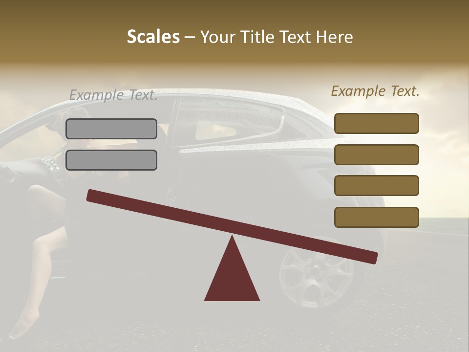Sunset Open Person PowerPoint Template