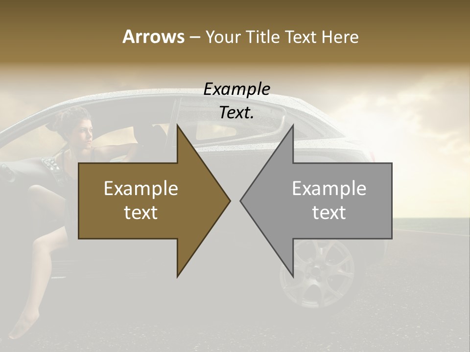 Sunset Open Person PowerPoint Template