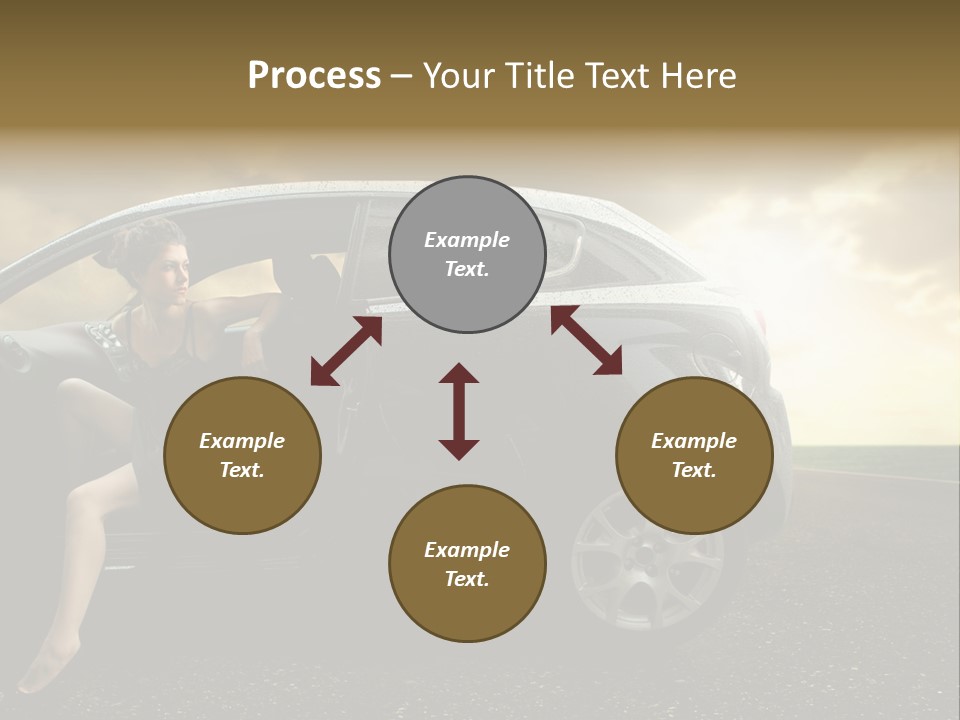 Sunset Open Person PowerPoint Template
