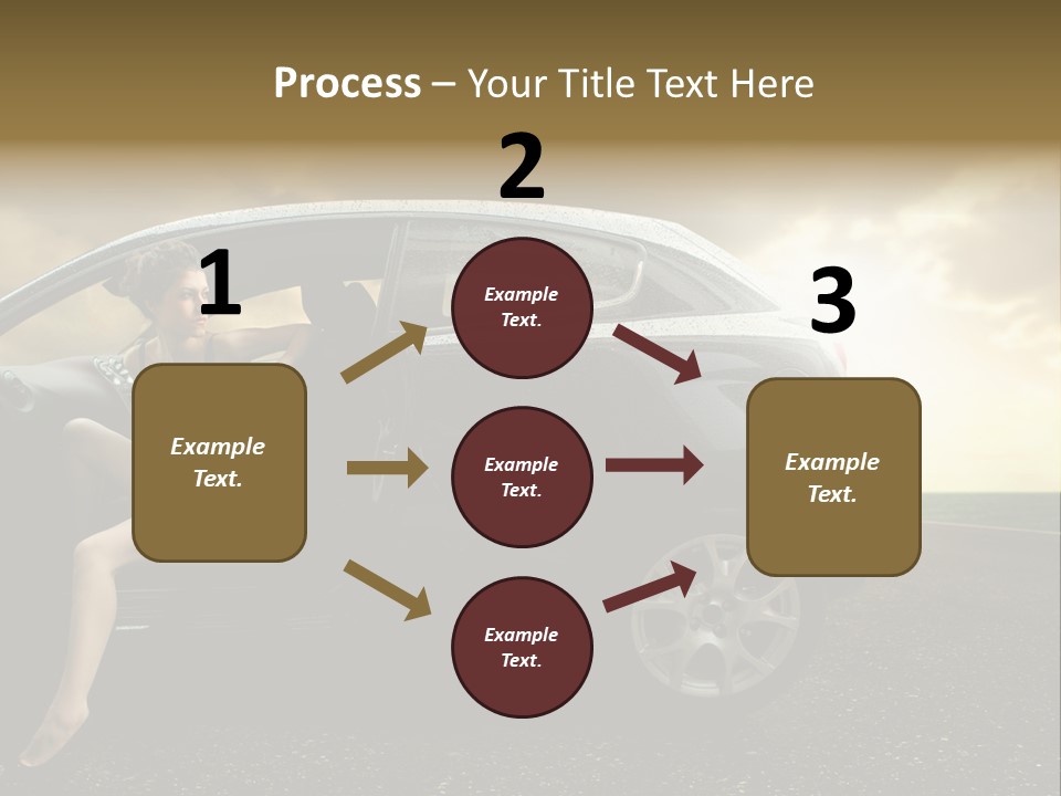 Sunset Open Person PowerPoint Template